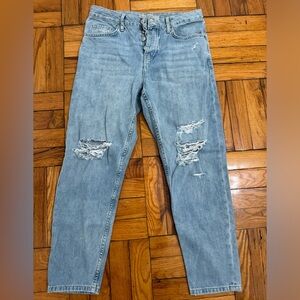 WOMENS TOPSHOP MOTO HAYDEN BLUE JEAN
